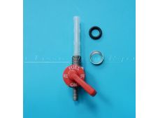 NEW Peugeot 103 Fuel Gas Petrol Tap with straight down outlet and red lever