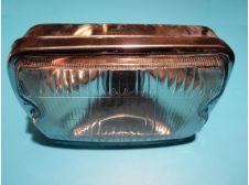 Chrome Rectangular Headlight for Mobylette, Motobecane, Peugeot Moped
