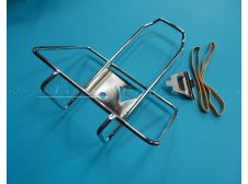 VELOSOLEX 3800 CHROME FUEL PETROL GAS CAN CANISTER HOLDER (fits SIDE OF FRONT WHEEL)