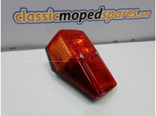 Peugeot 103 Black/Red Rear Tail Light (6v /12 v) with brake light (For Older Models)