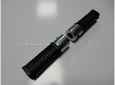 Universal Passenger RIGID SOLID Foot Rests Black Rubber Pegs Set (Pair)