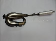 Tomos A35 Performance Snake Exhaust with Aluminium Can Silencer D.50