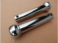 Universal Chrome Mobylette, Peugeot 103, Passenger RIGID Foot Rests Stylish Pegs Set (Pair)