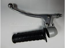 New Brake or Clutch lever ball end with grey grip and spring 22mm diameter 