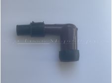 Universal, Mobylette,Peugeot, Red Long Reach 90 degree Spark Plug Cap (Push On)