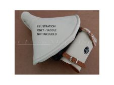 Raleigh RM6 Runabout, RM7 Wisp Moped Replacement White Saddle Tool Bag Toolbag