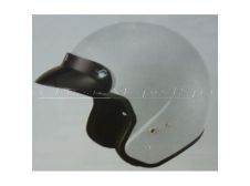 Moped Helmet retro design in White/Silver/Black or Matt Black