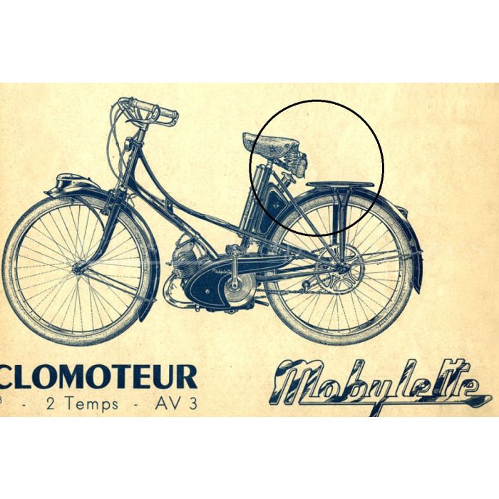 Selle Blanche complète pour Mobylette Motobécane / MBK 51 / 88 / 40