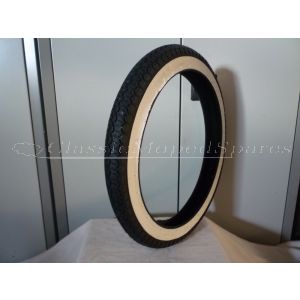 Mobylette Weeky M11 Whitewall Tyre 2.25-16 Rear