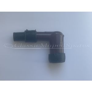 Universal, Mobylette,Peugeot, Red Long Reach 90 degree Spark Plug Cap (Push On)