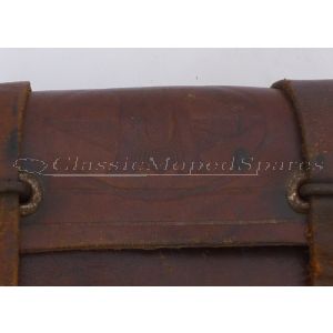 Extremely Rare Rear Motobecane Embossed Leather Tool Bag for Early Mobylette AV3 from 1949-52