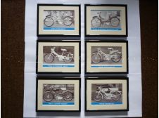 Raleigh Mopeds RM6, RM8, RM9, RM11, RM12 Framed Pictures (Set of six)