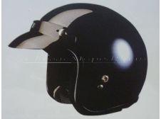 Moped Helmet curved design Black/White or Silver