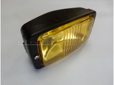 Universal Front Headlight Lamp Rectangular Fitting with 140mm Yellow Lens French European  