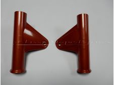 Mobylette MBK 88/881 Support Brackets for Headlight in Bronze Red (pair)