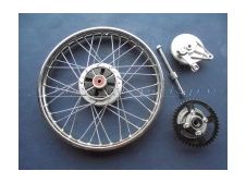 Honda C70 Complete Rear Wheel with spindle