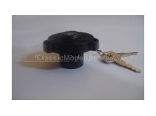 NOT Velosolex Solex (FOR MBK PEUGEOT 103)Black Lockable Petrol Cap with Silver Barrel Lock and Two keys