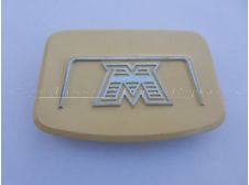 Mobylette Motobecane Silver M Symbol Headlight Speedometer Embellisher Blank Luxor in White