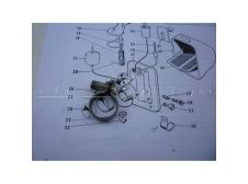 Gurtner Carburettor / Engine Clip bolt, nut and stub
