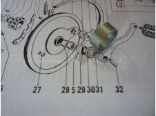 Raleigh RM4, 5, 6, 7, 8, 9, 11 ,12 Moped Left Hand Crank Spacer MTD186