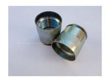 Pair of Mobylette Motobecane Lower Front Fork Gaiters Boots Screw Caps part 19857