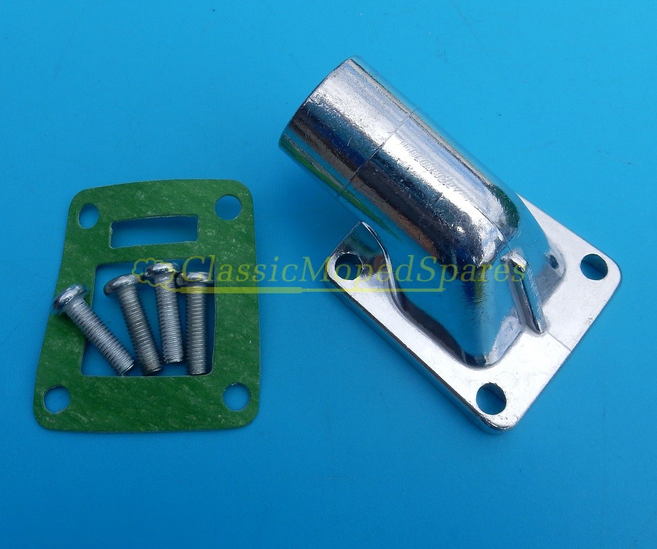 Peugeot 103 SP / MVL Moped Carburetor to Engine Inlet Manifold Pipe wit Gasket and Screws (17mm)