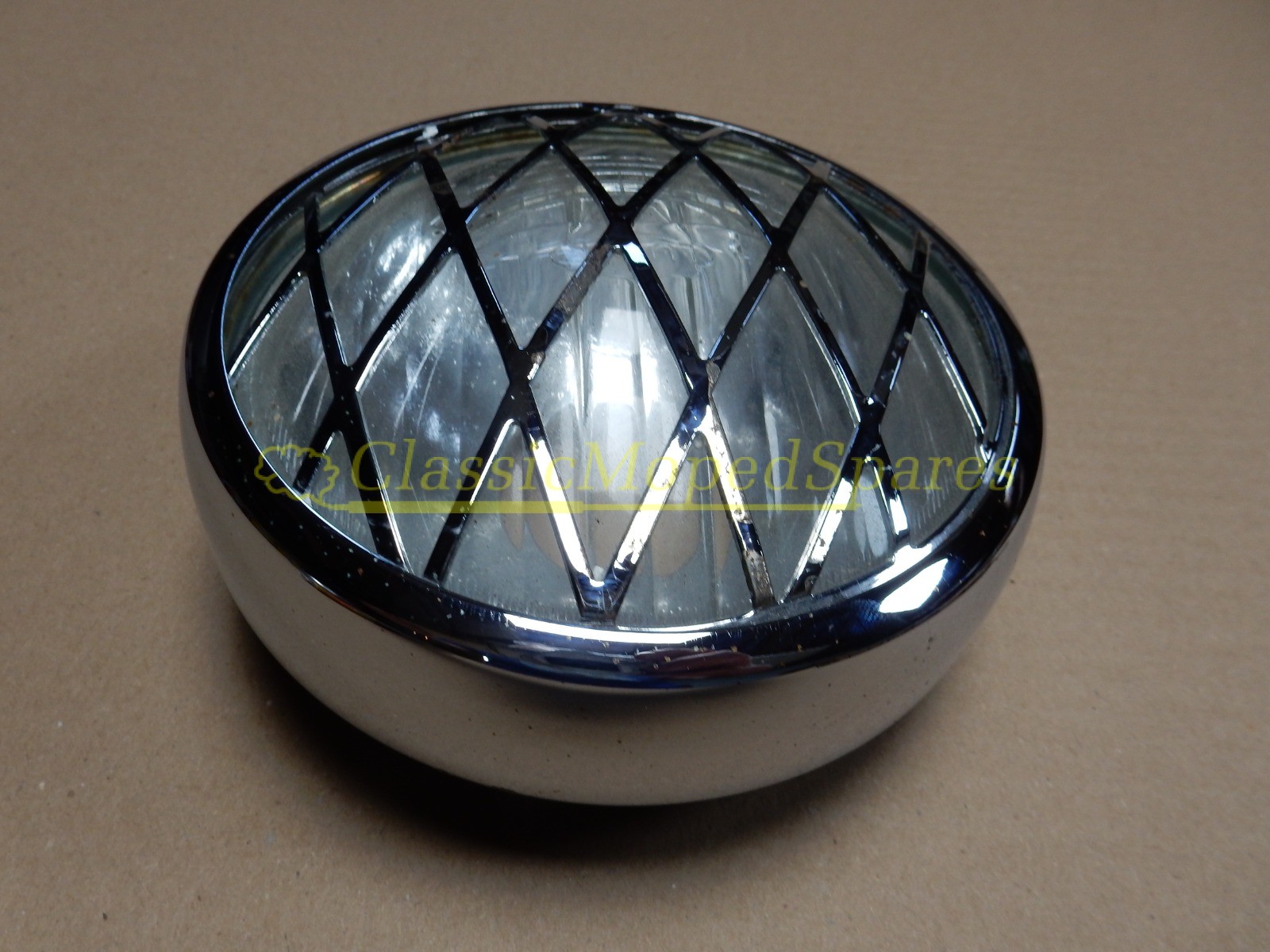Mobylette SP94 TT e, SP50 Chrome Front Headlight Assembly with Luxor 130 Lens part 18943 - Image 5