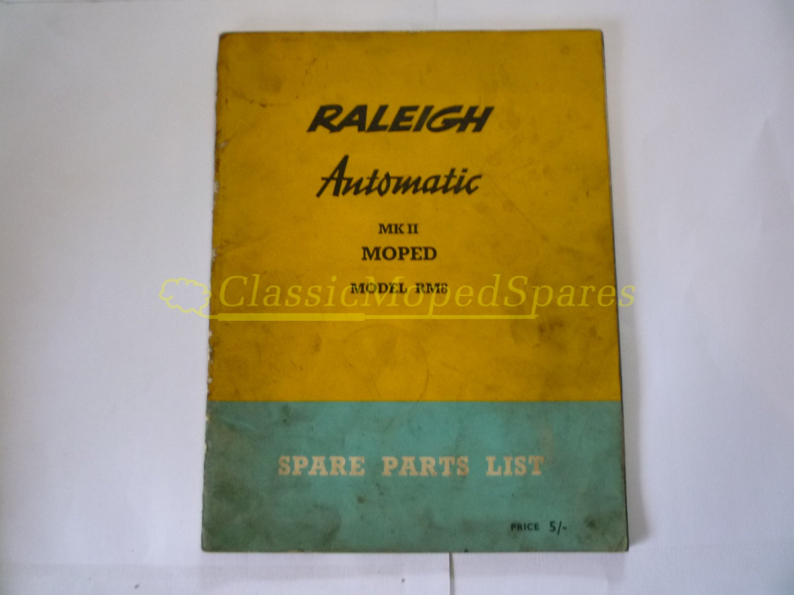 Raleigh RM8 Automatic Mk II Moped Spare Parts List