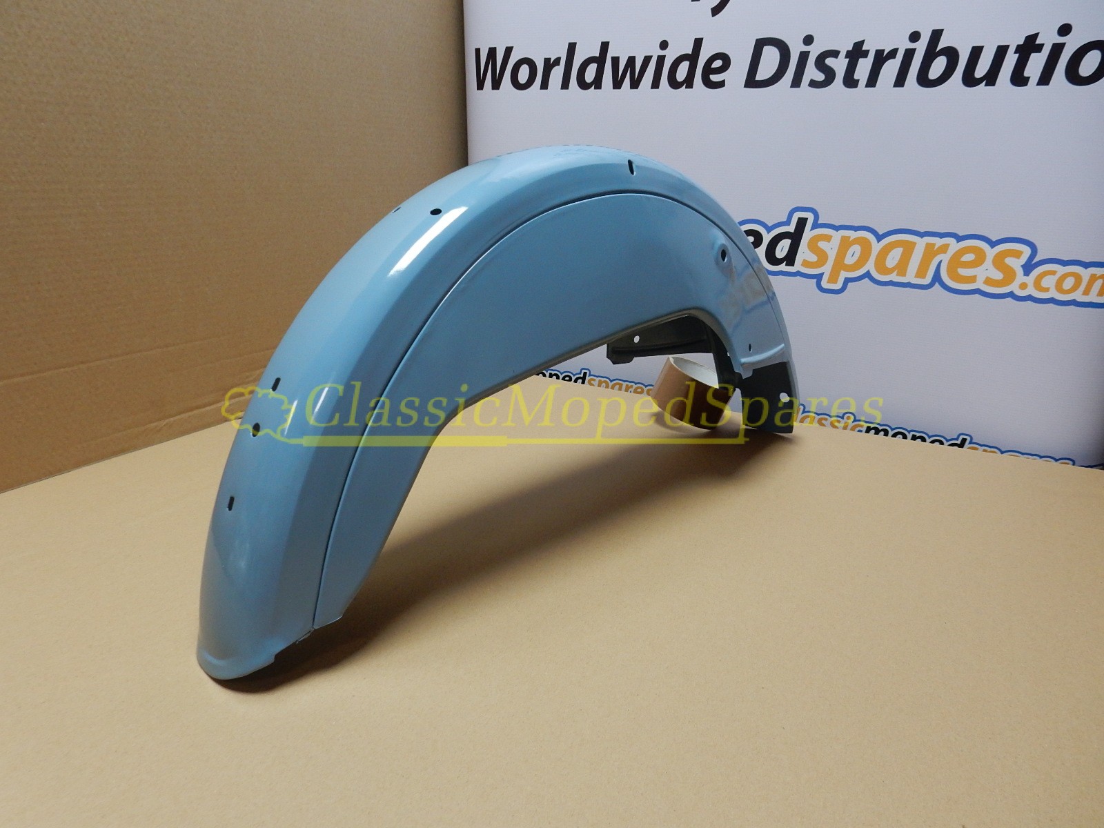 Mobylette AV88, 881 Rear Mudguard Fender in Blue Pressed Metal (New Reproduced)