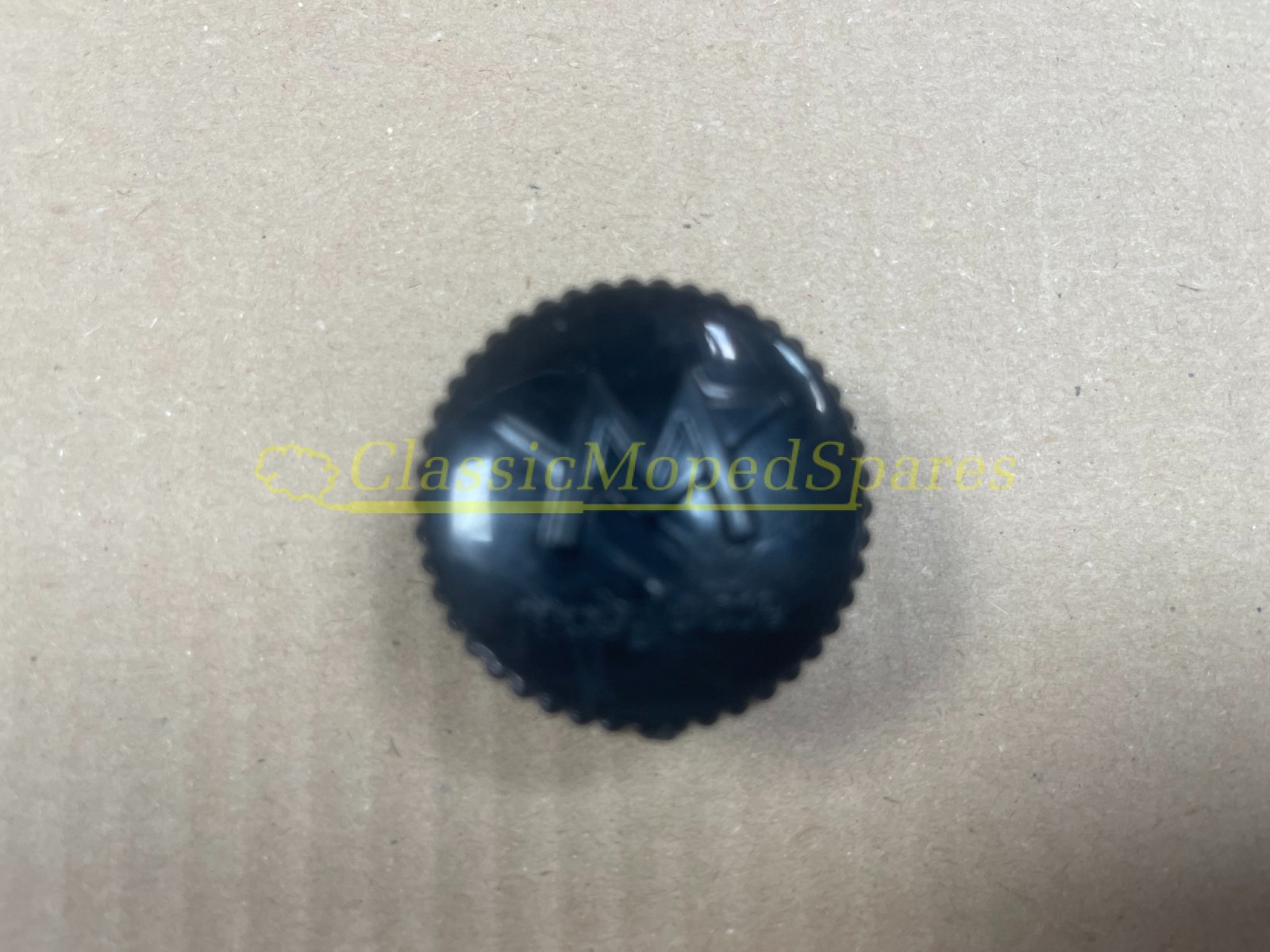 Mobylette Replacement Replica Round Push on Fuel Cap in Black 30mm