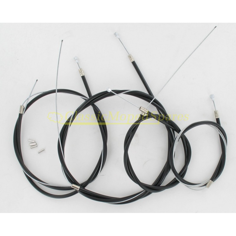 VELO SOLEX 3800/5000 COMPLETE CABLE SET Hungarian models (In Black)
