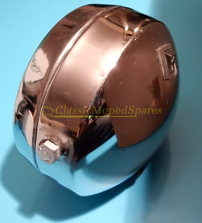 Universal Mobylette, Motobebecane, Peugeot 103, Honda Camino Round Chrome Front Headlight - Image 2