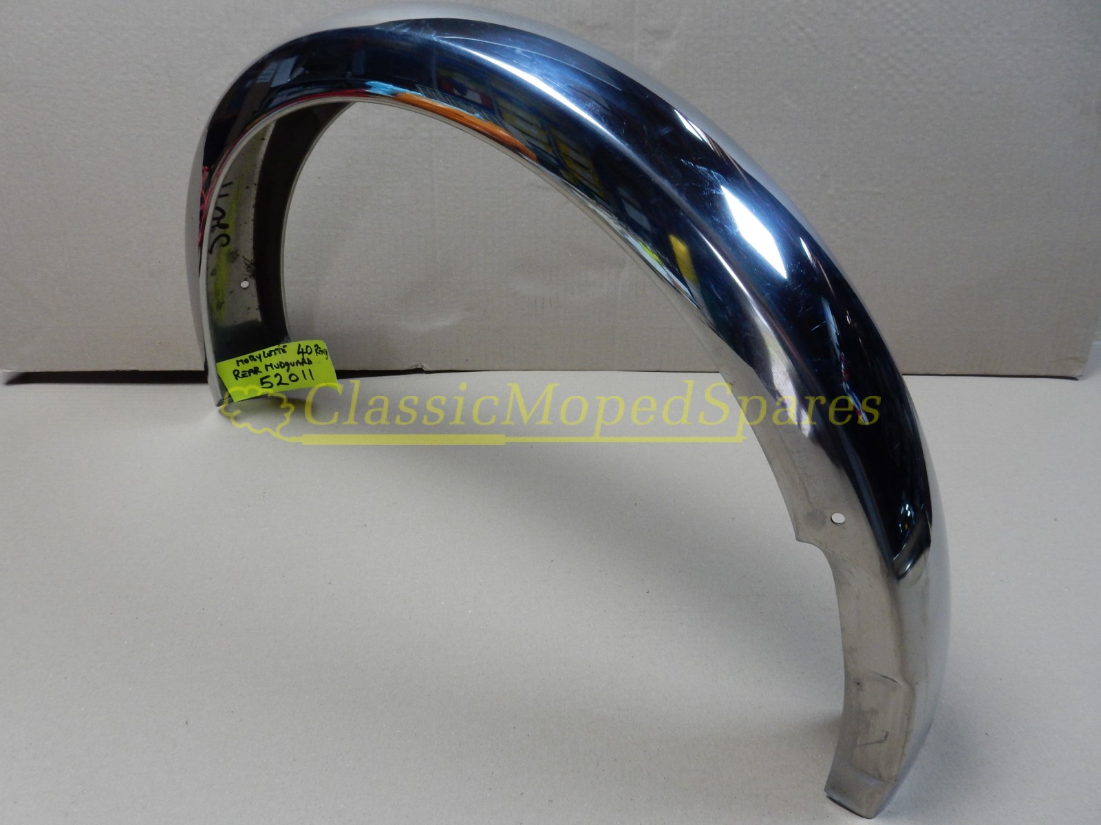 Mobylette Series 40,40L,40N,40S,40T,40V Rear Mudguard in stainless silver Part 52011 - Image 3
