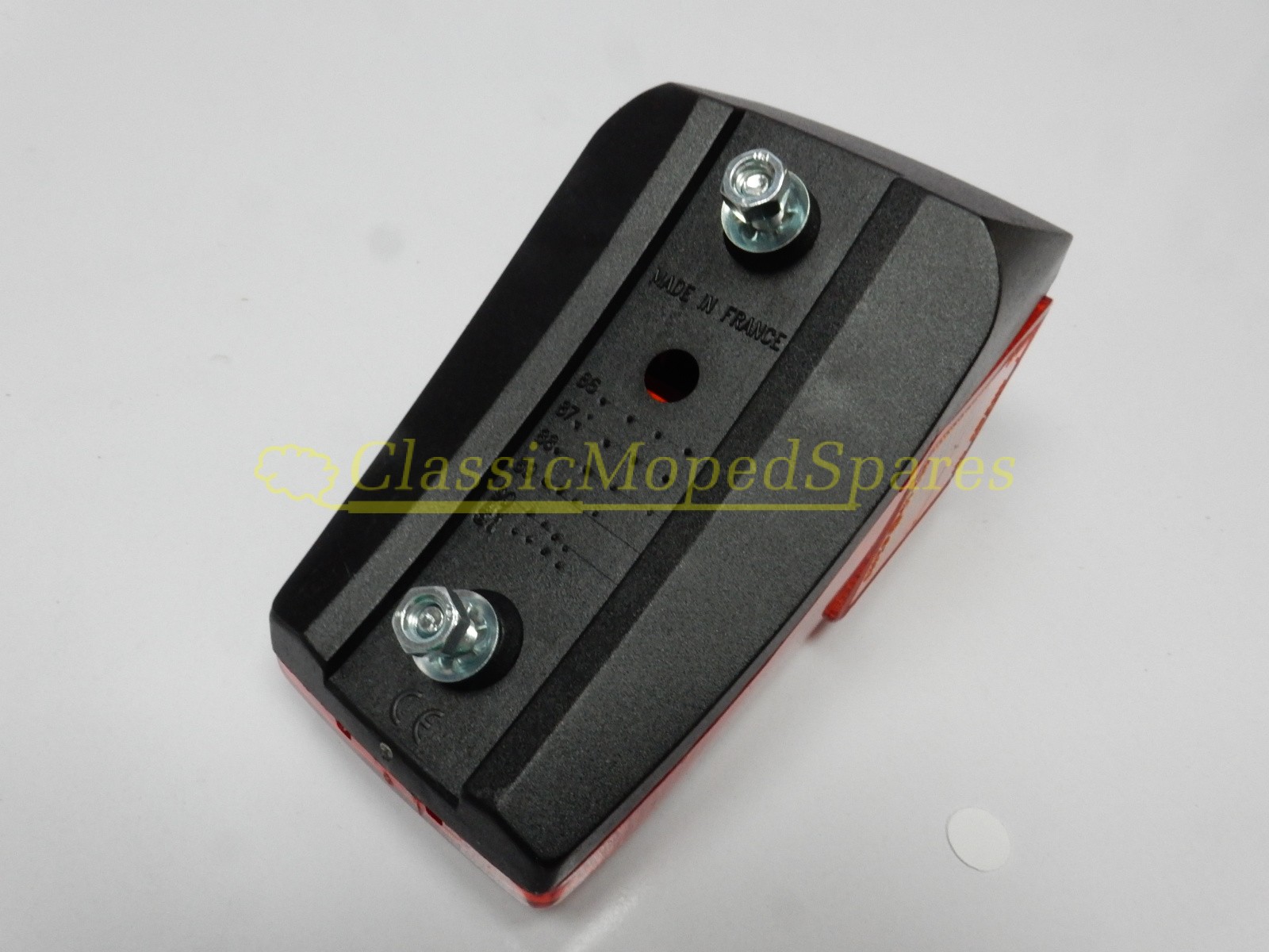 Peugeot 103 Black/Red Rear Tail Light (6v /12 v) with brake light (For Older Models) - Image 2