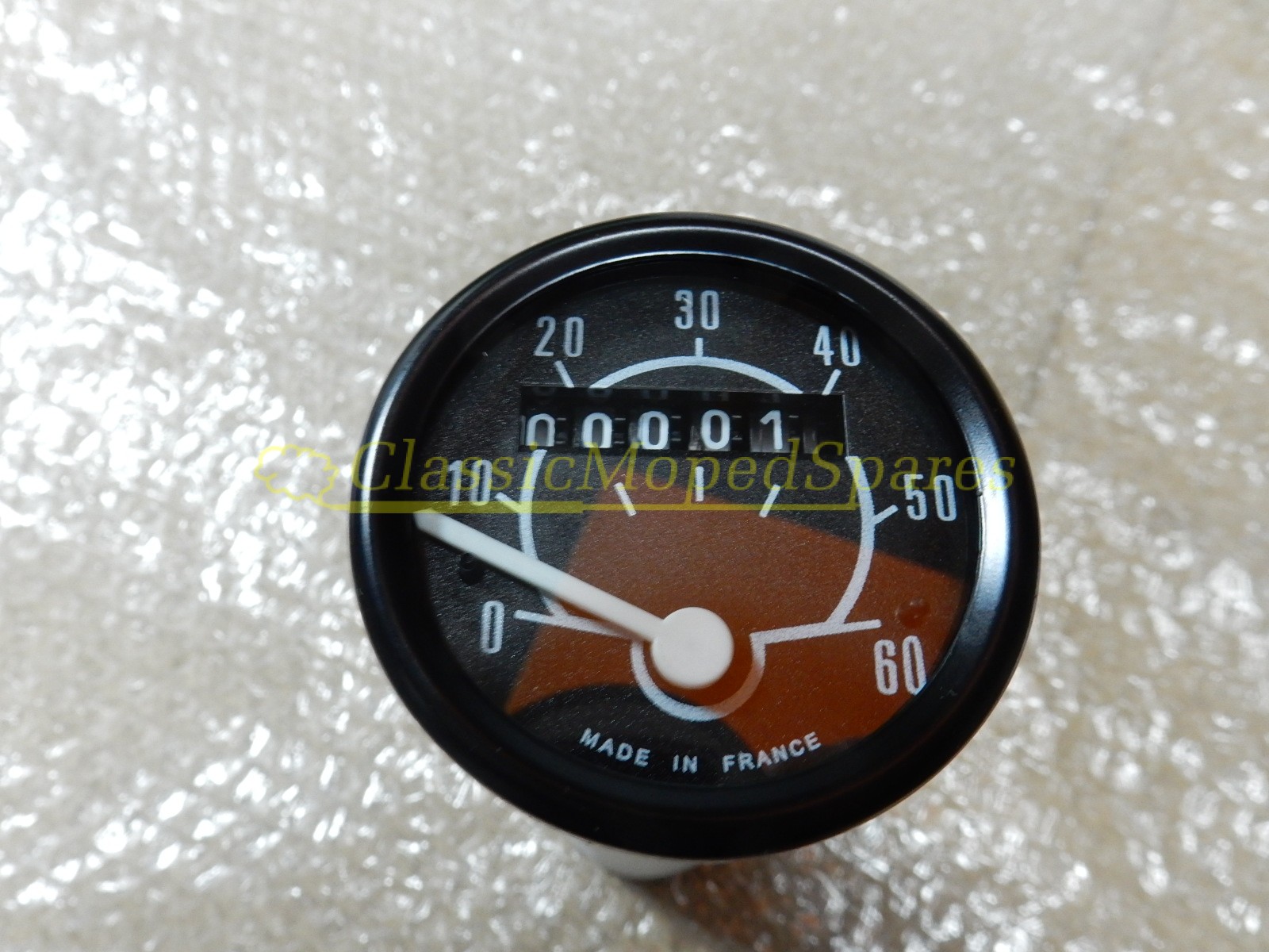 Universal Autocycle, Mobylette, Motobecane, Raleigh, Moped and others - Round Speedometer 60 kmph