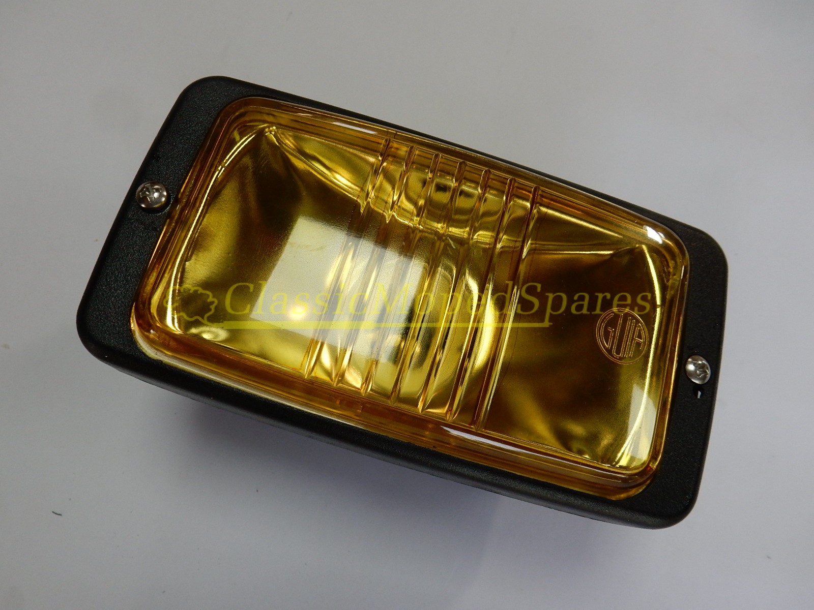 Universal Front Headlight Lamp Rectangular Fitting with 140mm Yellow Lens French European - Image 3
