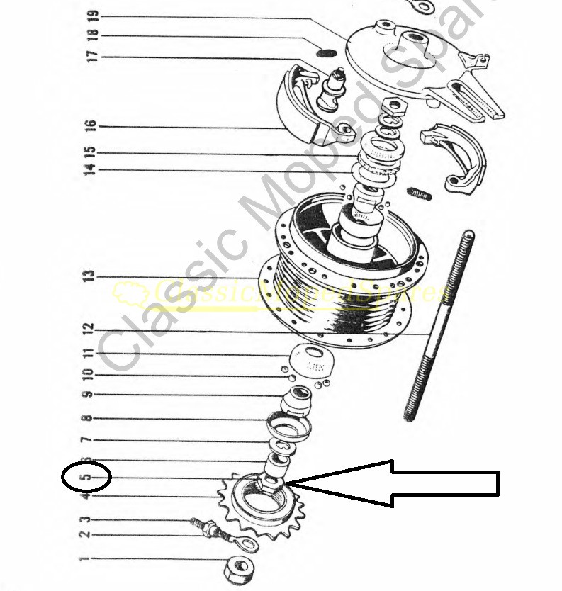 Raleigh RM6 Runabout Rear Wheel Locking Cone Nut Part MMN198
