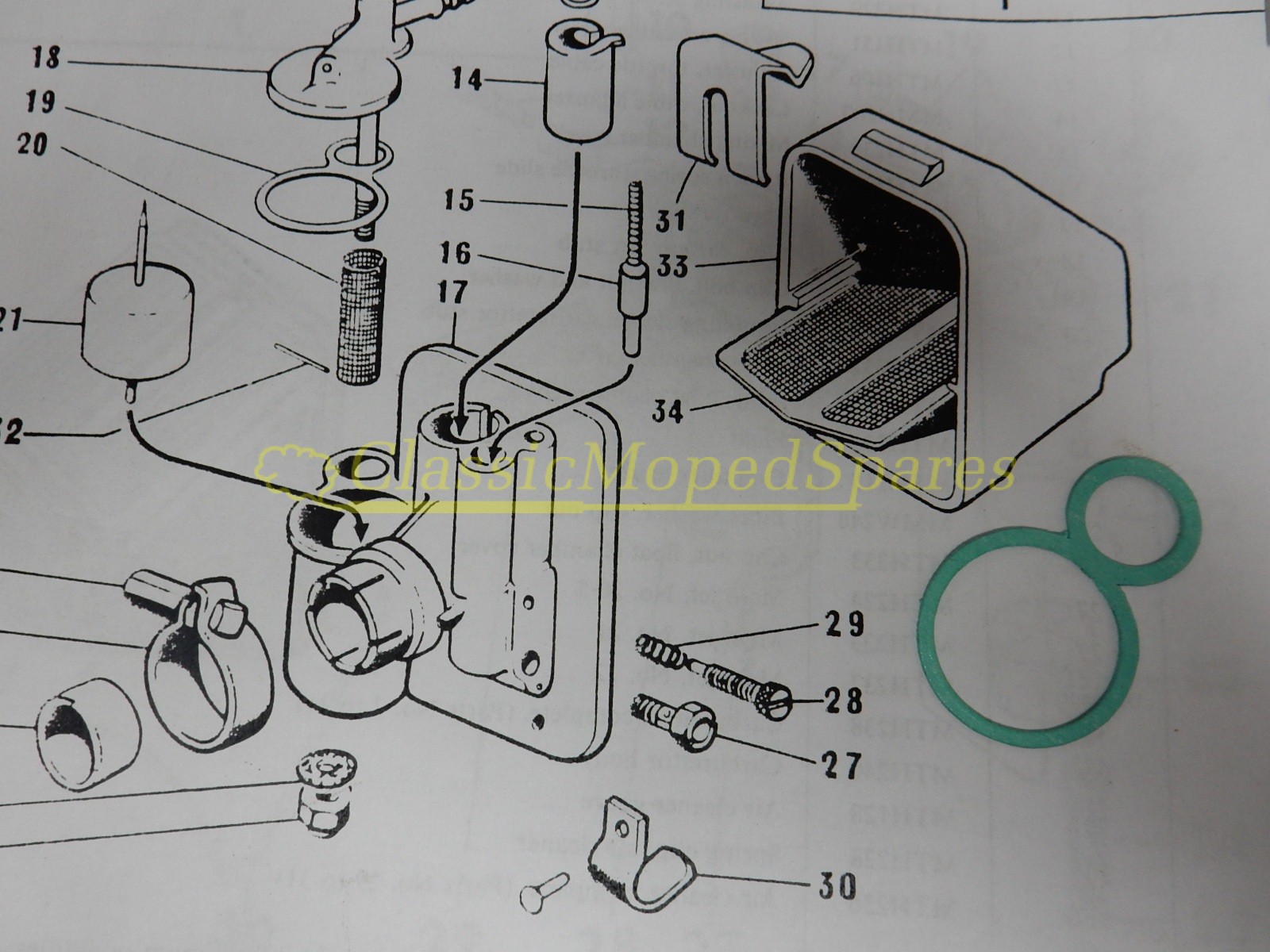 Mobylette BA10 Gurtner Carburettor Gasket Cover Chamber Joint 15324 - Image 2