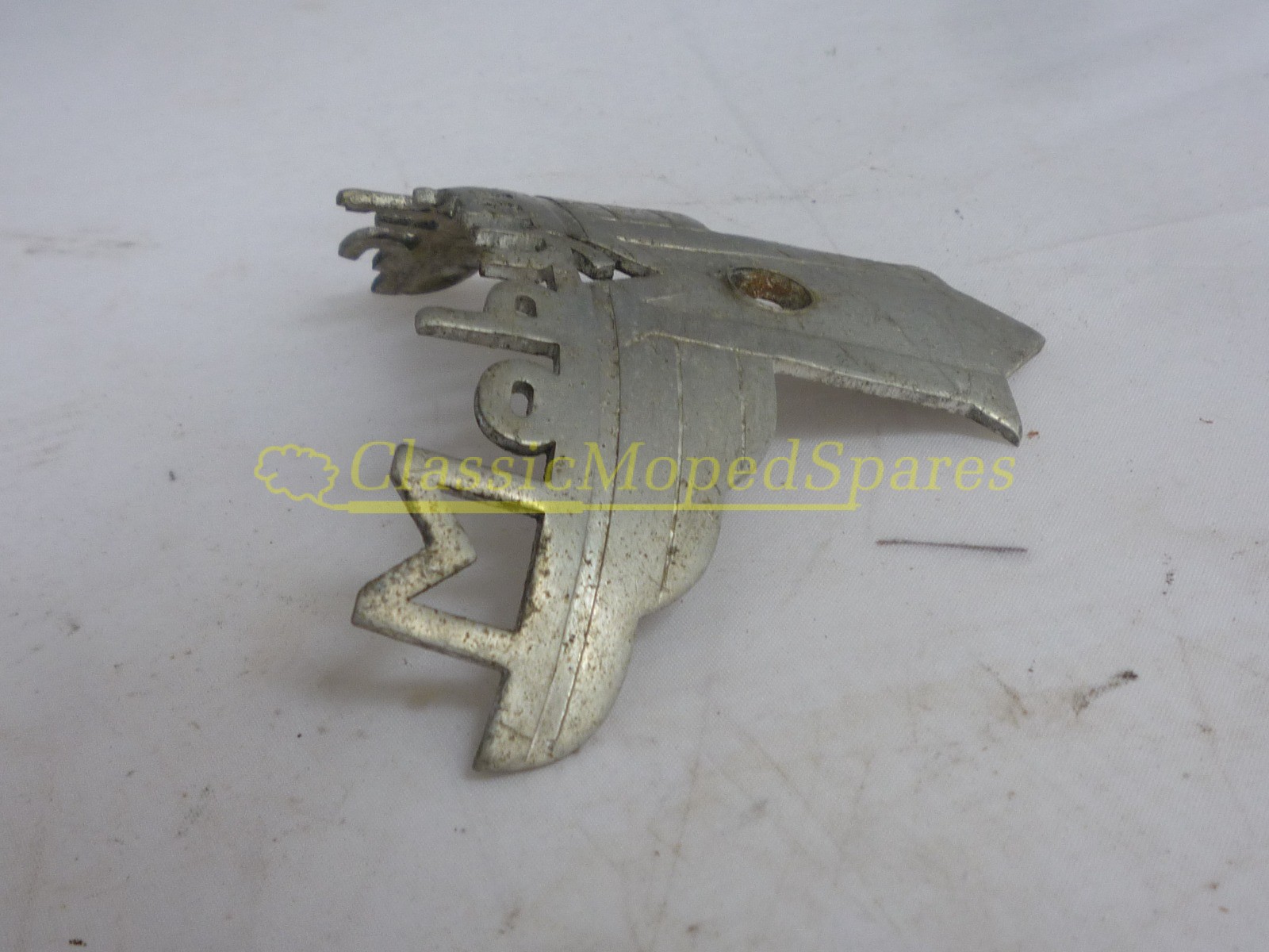 Mobylette AV48 Petrol Gas Fuel Tank "Mobymatic" Curved Shaped Alloy Emblem Logo Part Number 14801 - Image 5
