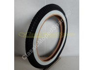 [16 inch] 2.25-16 Mobylette, Tomos, Velosolex 5000, Moped White Wall Tyres (replaces 2-16)
