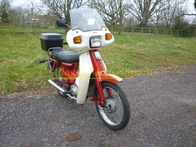 1996 Honda C90 Cub Motorcycle with low mileage & Rickman Screen & Topbox