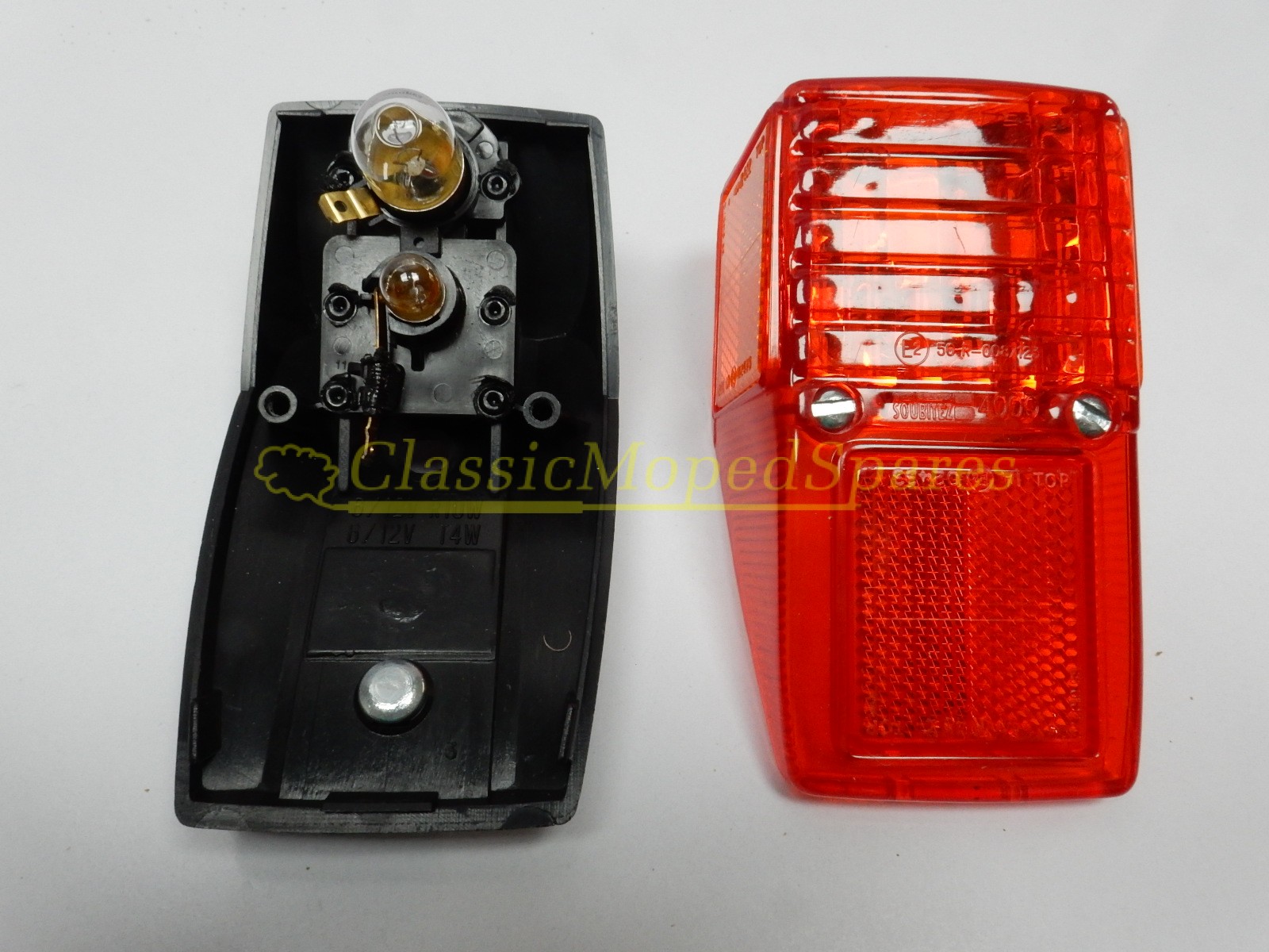Peugeot 103 Black/Red Rear Tail Light (6v /12 v) with brake light (For Older Models) - Image 5