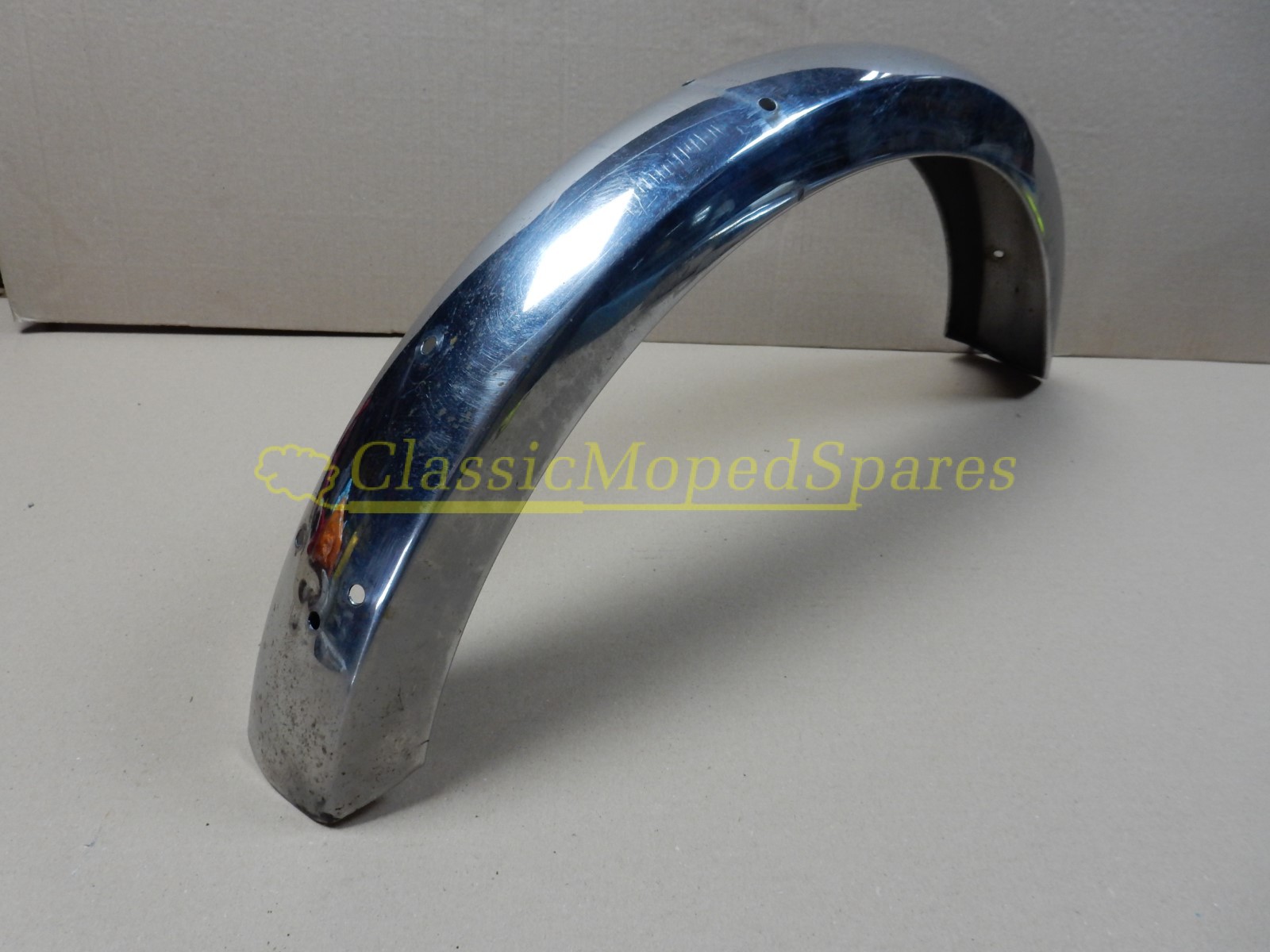 Mobylette Series 40,40L,40N,40S,40T,40V Front Mudguard in stainless steel silver (narrow - check dimensions)
