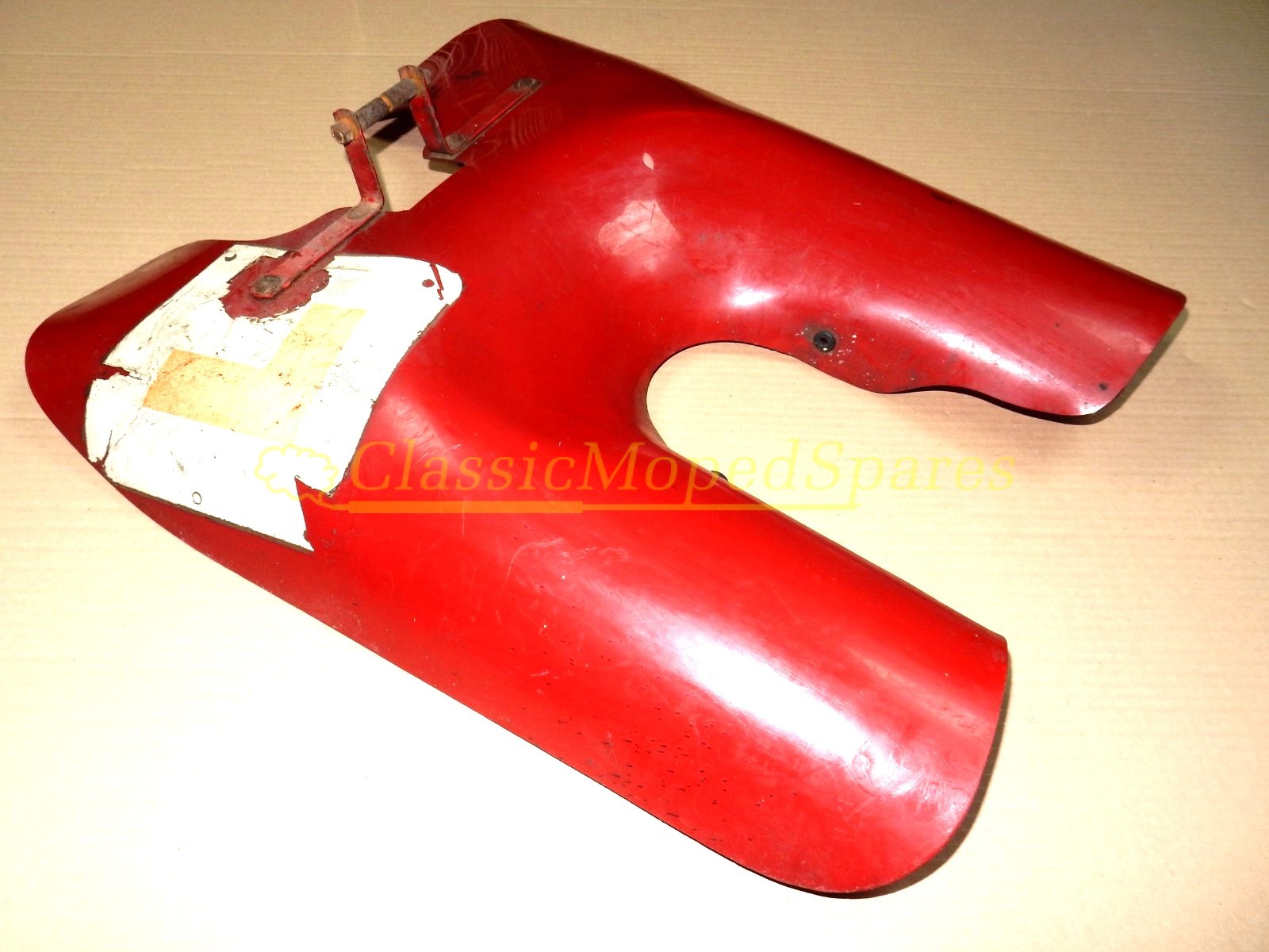 Universal Moped Plastic Red Leg shields possibly Raleigh Runabout or Similar - Image 2
