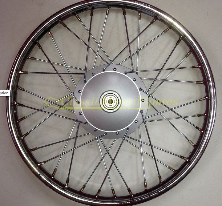 Honda C50 Cub Motorcycle 17 x 1.20 Chrome Front Wheel (see description) - Image 2