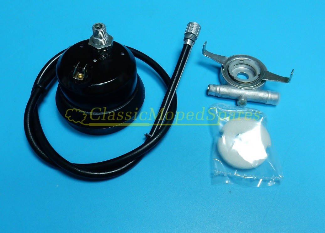 Mobylette MBK 51 Super Speedometer Speedo Meter round type complete with drive (120Km/H) - Image 2