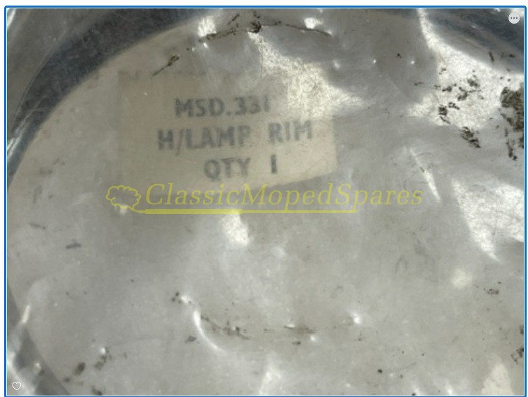 Raleigh RM6 Runabout, RM7 Wisp Sturmey Archer Headlight Rim MSD331 - Image 4
