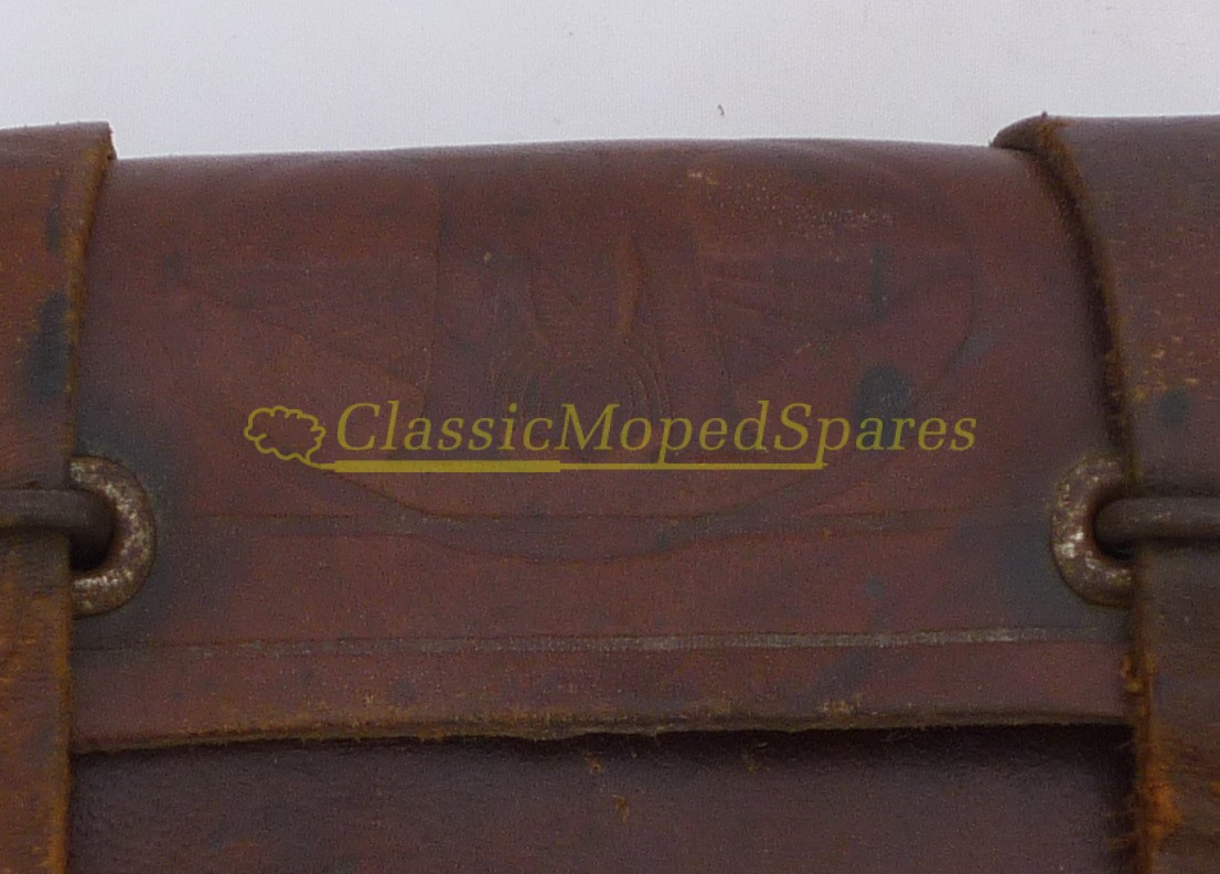 Extremely Rare Rear Motobecane Embossed Leather Tool Bag for Early Mobylette AV3 from 1949-52 (Reserved)