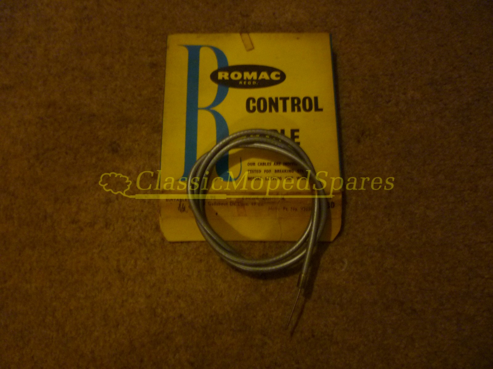 Phillips P50 Gadabout Deluxe Moped Choke Cable part no V3650