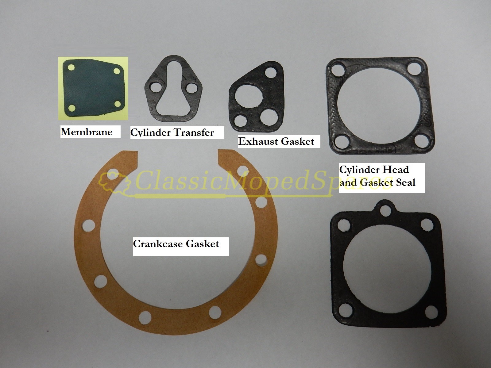 Velo Solex 660, 1010 Early Models Gasket Set (6 Part) includes Membrane